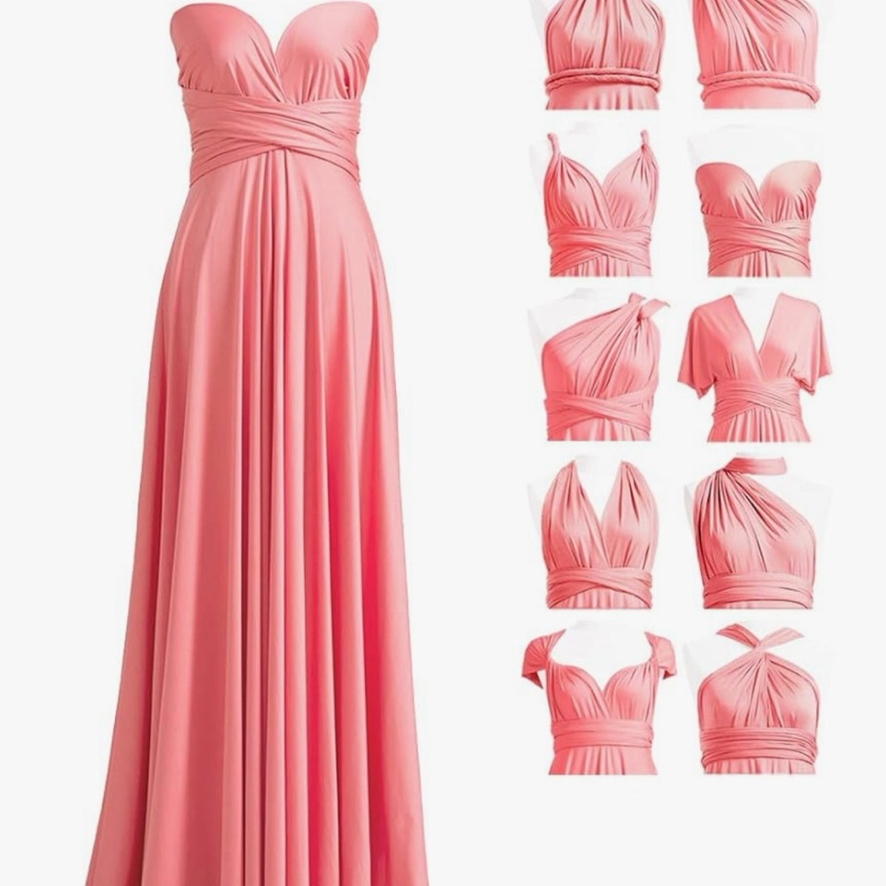 Convertible Pink Maxi Dress